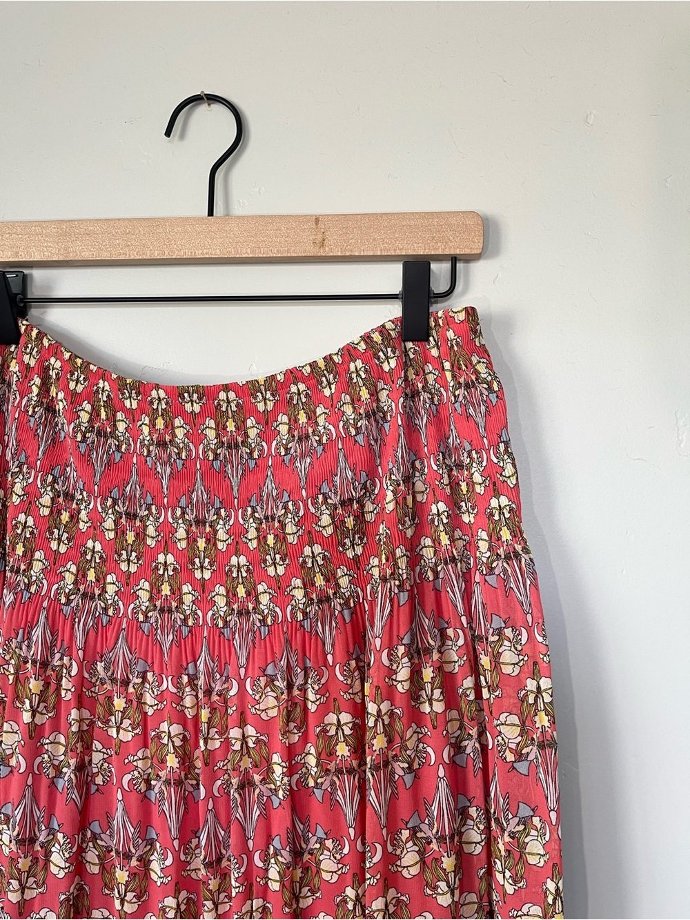 Max Studio | Pink & Yellow Patterned Skirt